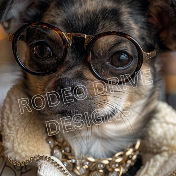 FASHIONABLE CHIHUAHUA WALL ART 11X17 PRINT POSTER GIFT FOR CHIHUAHUA LOVERS - Picture 2 of 2